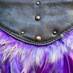 Festival Boho Tribal Belly Dance Bustle Feather Belt